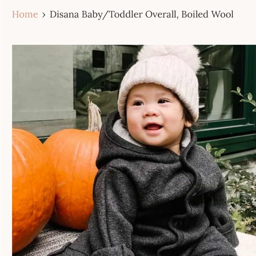 Disana Baby/Toddler Gray Wool Overall